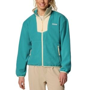 NWT Columbia Sequoia Grove Full-Zip Fleece Jacket Teal Women's Plus 3X